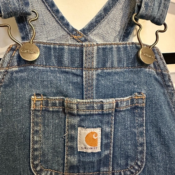 Carhartt Classic Blue Denim Overalls - kids 24months - Picture 2 of 6